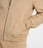 Yves Salomon Suede bomber jacket