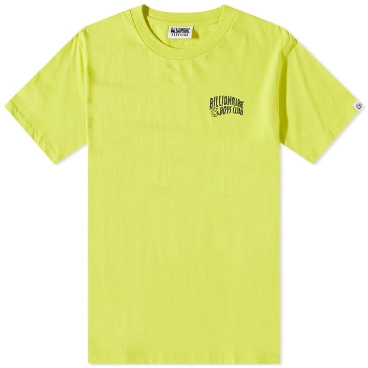 Photo: Billionaire Boys Club Men's Small Arch Logo T-Shirt in Acid Yellow
