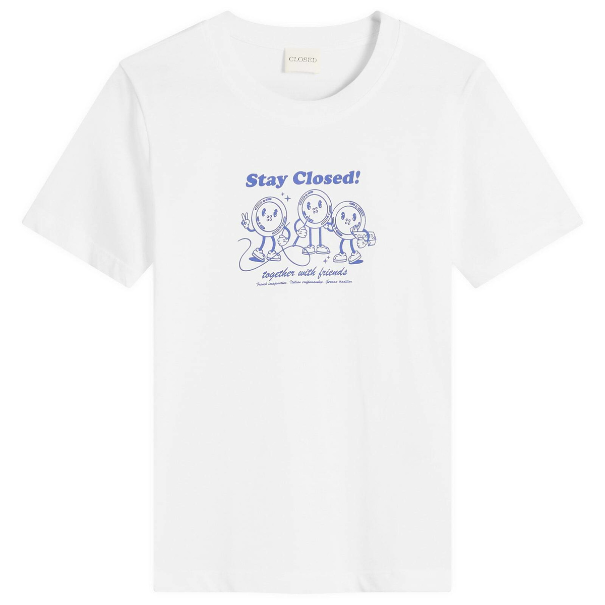 Closed Women's Stay Button Print T-Shirt in White