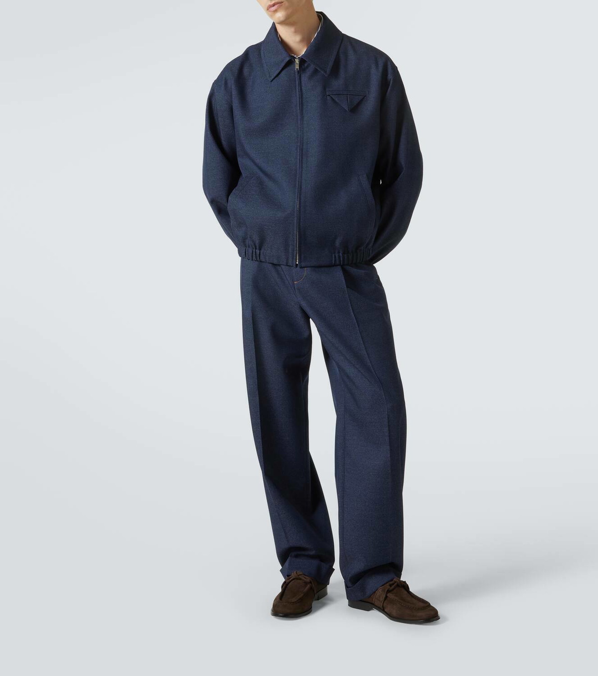 Bottega Veneta Wool drill wide-leg pants Bottega Veneta