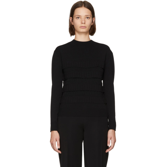 Carven Black Ruffled Turtleneck Carven