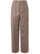 BODE - Straight-Leg Checked Cotton Trousers - Pink