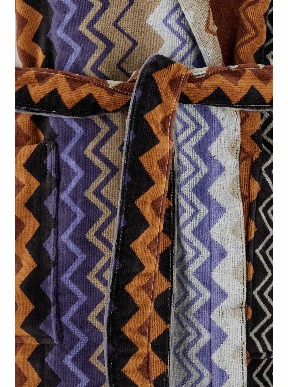 Missoni giacomo Multicolor Bathrobe With Zig Zag Motif In Cotton