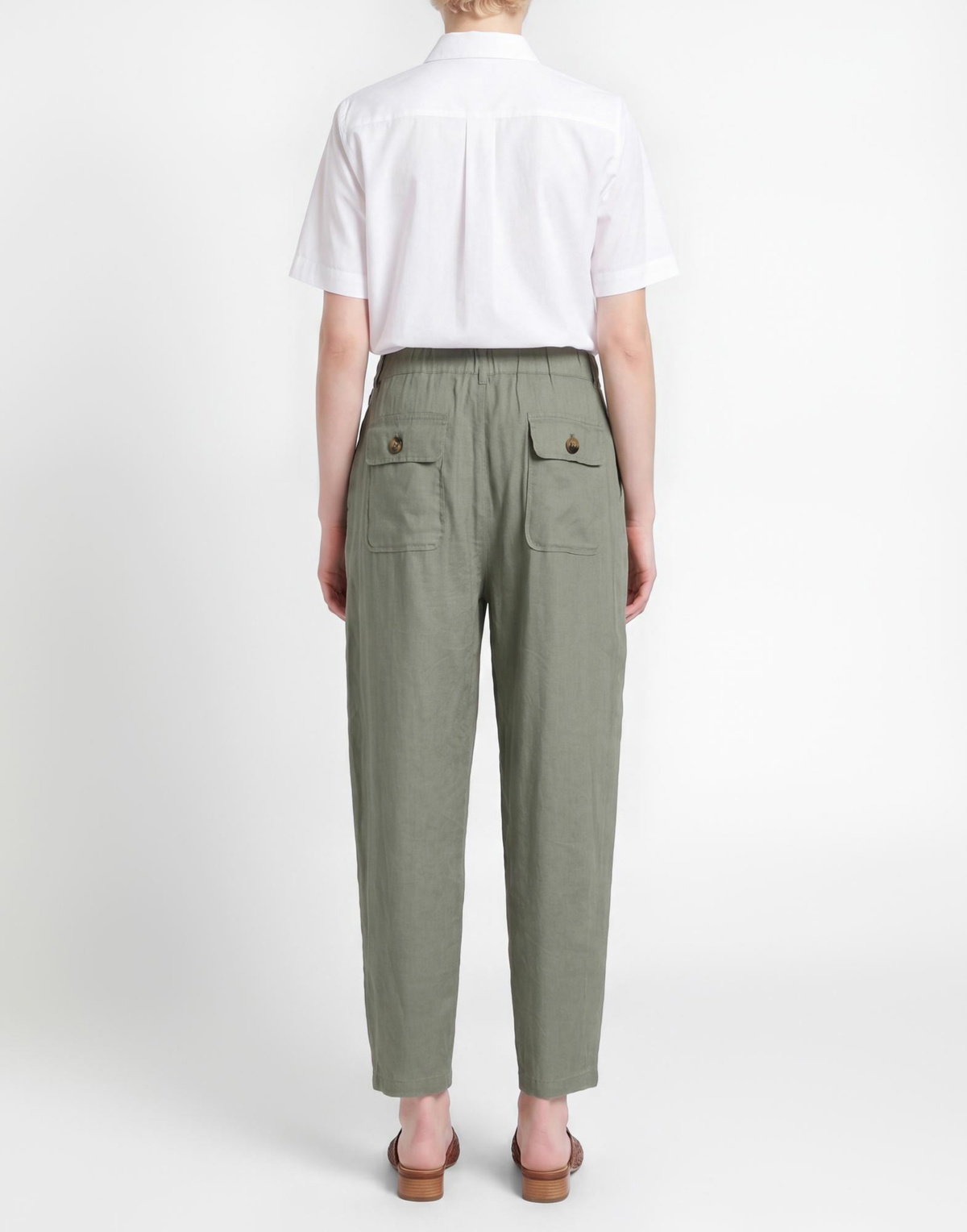 Alessia Santi Womens Pants Military in Green