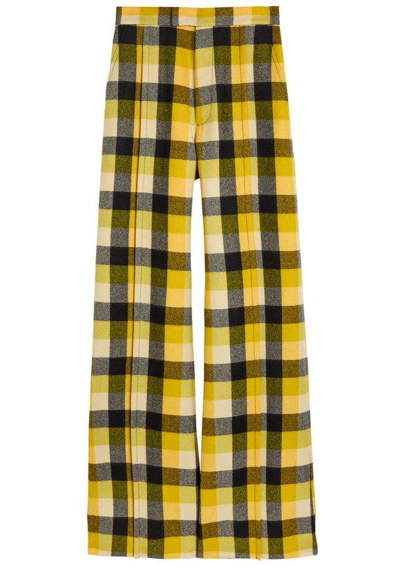 Photo: Vivienne Westwood Checked Flared-leg Trousers Yellow