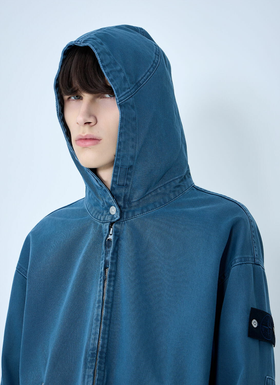 Stone Island Hooded Denim Jacket