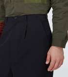 Comme des Garçons Homme High-rise cropped wool pants