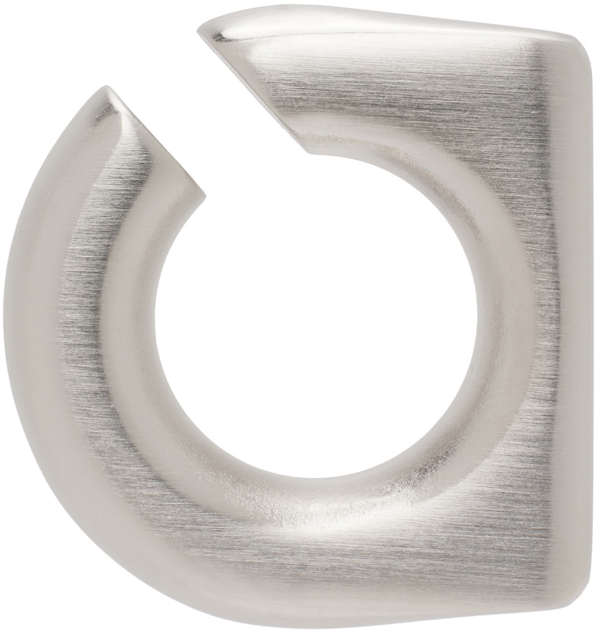Rick Owens Silver Open Trunk Single Earring Rick Owens Rick Owens Silver Open Trunk Single Earring Rick Owens