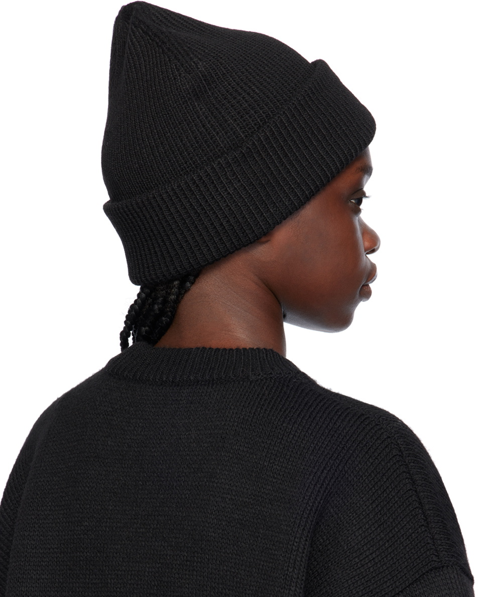 alexanderwang.t Black Logo Compact Deboss Beanie