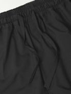 UMIT BENAN - Julian Straight-Leg Virgin Wool Drawstring Trousers - Black
