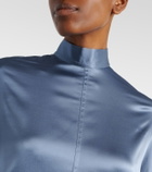 Acne Studios Asymmetric scarf-detail satin midi dress