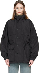 A.P.C. Black Valery Windbreaker Parka Jacket