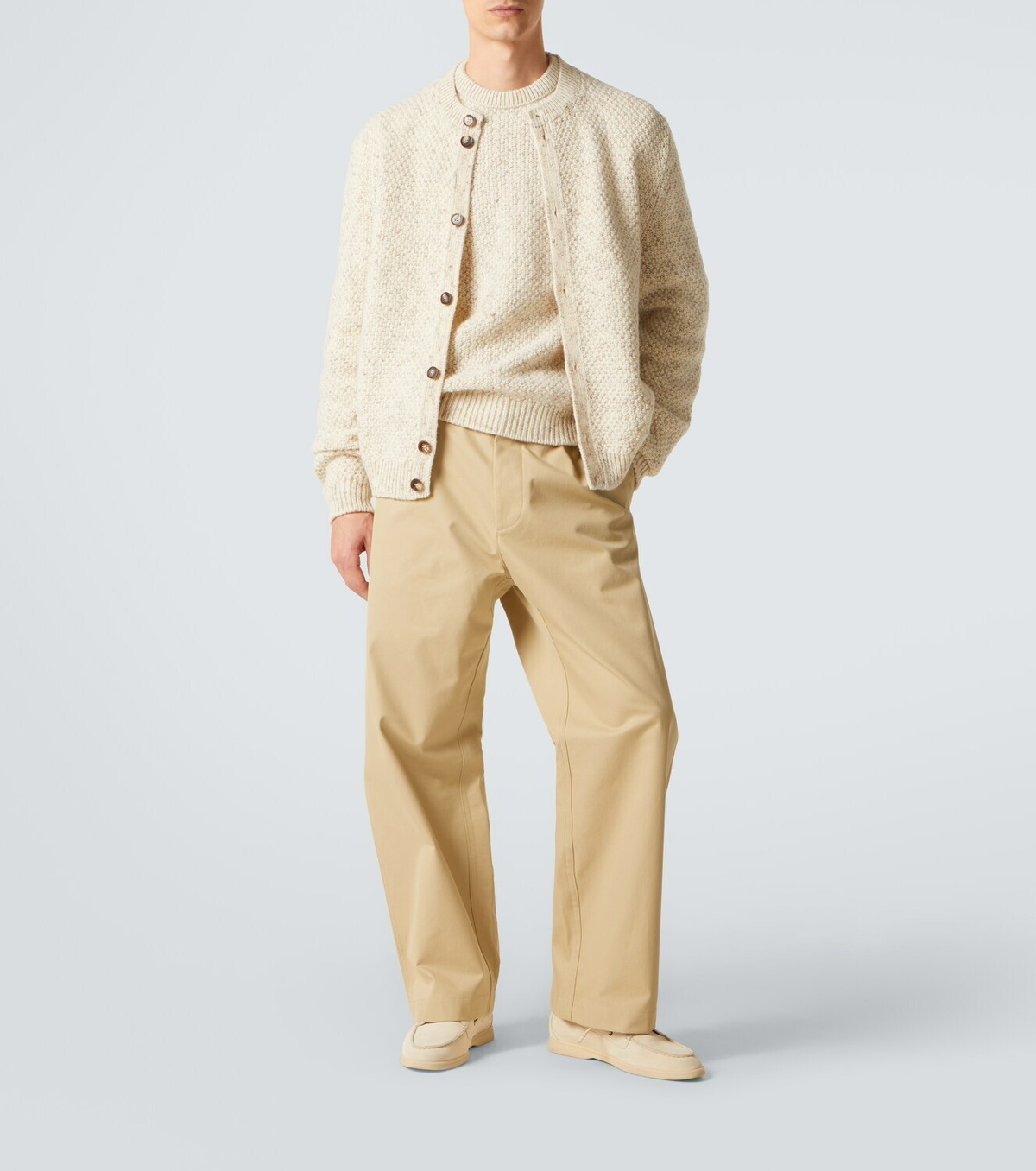Loro Piana Fuji cotton twill straight pants