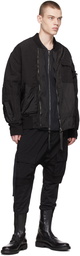 The Viridi-anne Black Polyester Cargo Pants