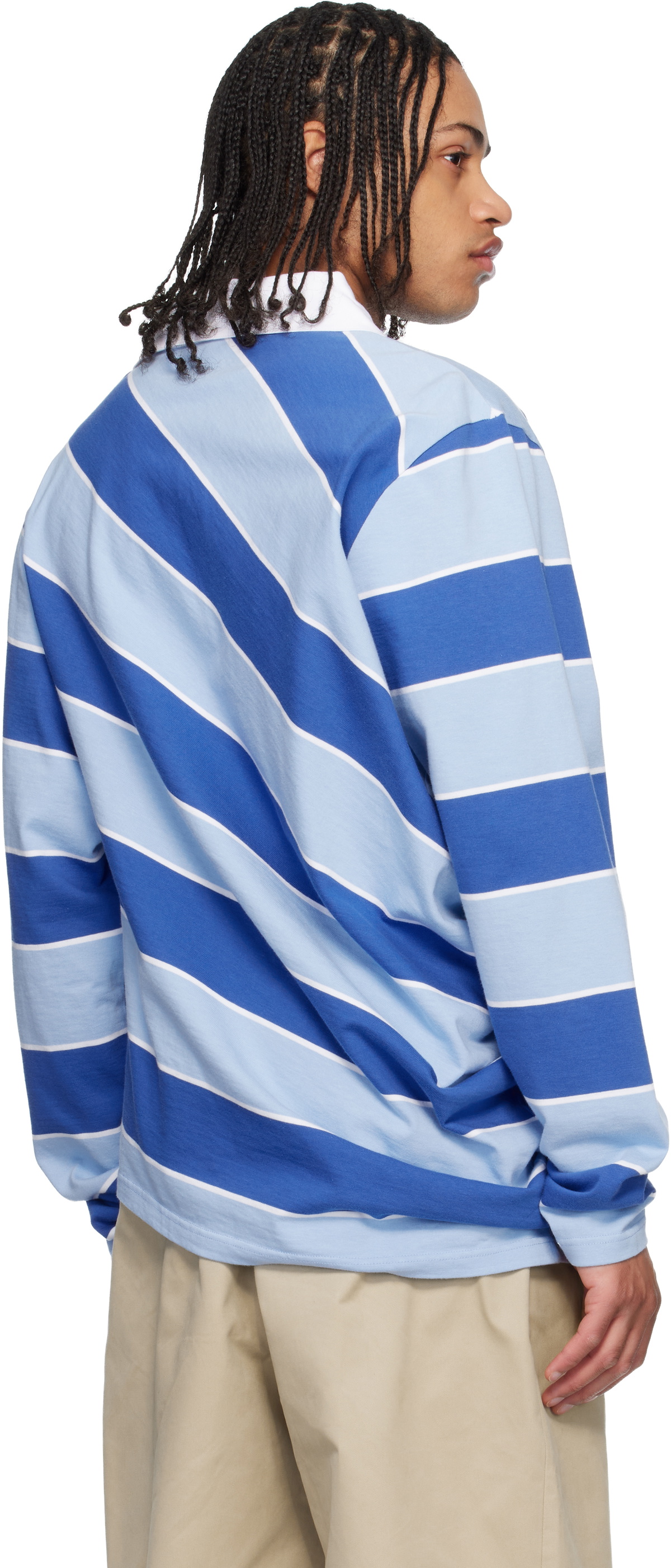 Charles Jeffrey LOVERBOY Blue Topsy Turvy Polo