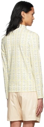 Tanner Fletcher White Floral Lonnie Turtleneck