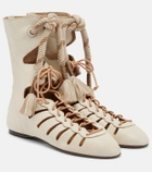 Isabel Marant Liade leather lace-up ankle boots