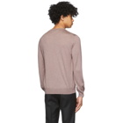 Ermenegildo Zegna Purple Silk and Cashmere Crewneck Sweater