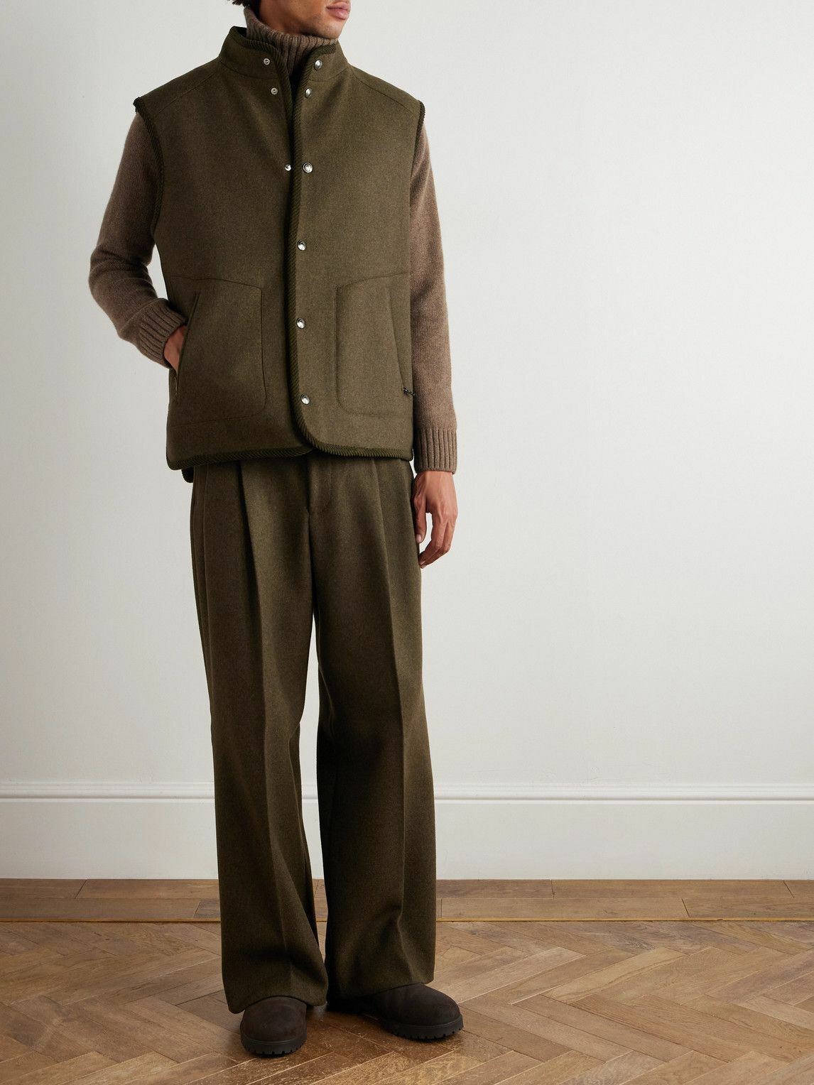 Loro Piana - Kelvin Wish® Wool and Cashmere-Blend Gilet - Green