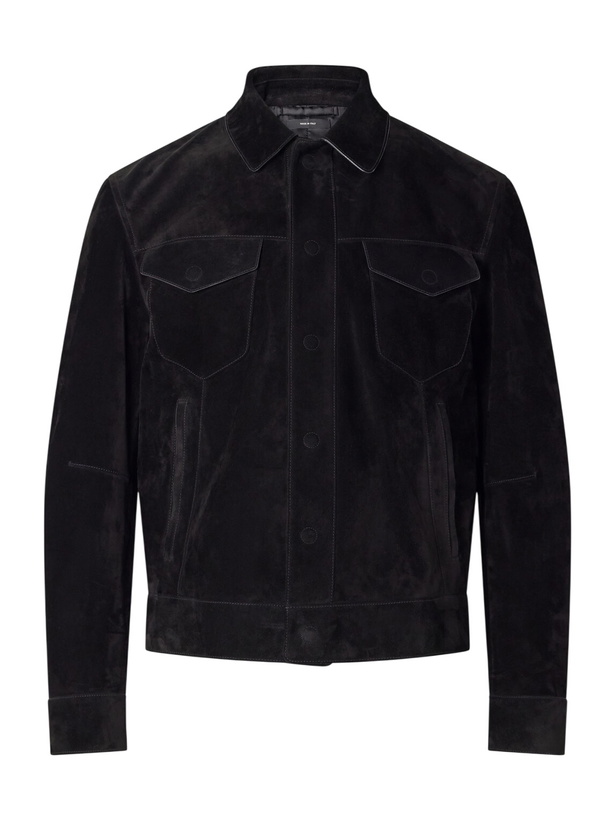 Photo: TOM FORD - Slim-Fit Suede Jacket - Black