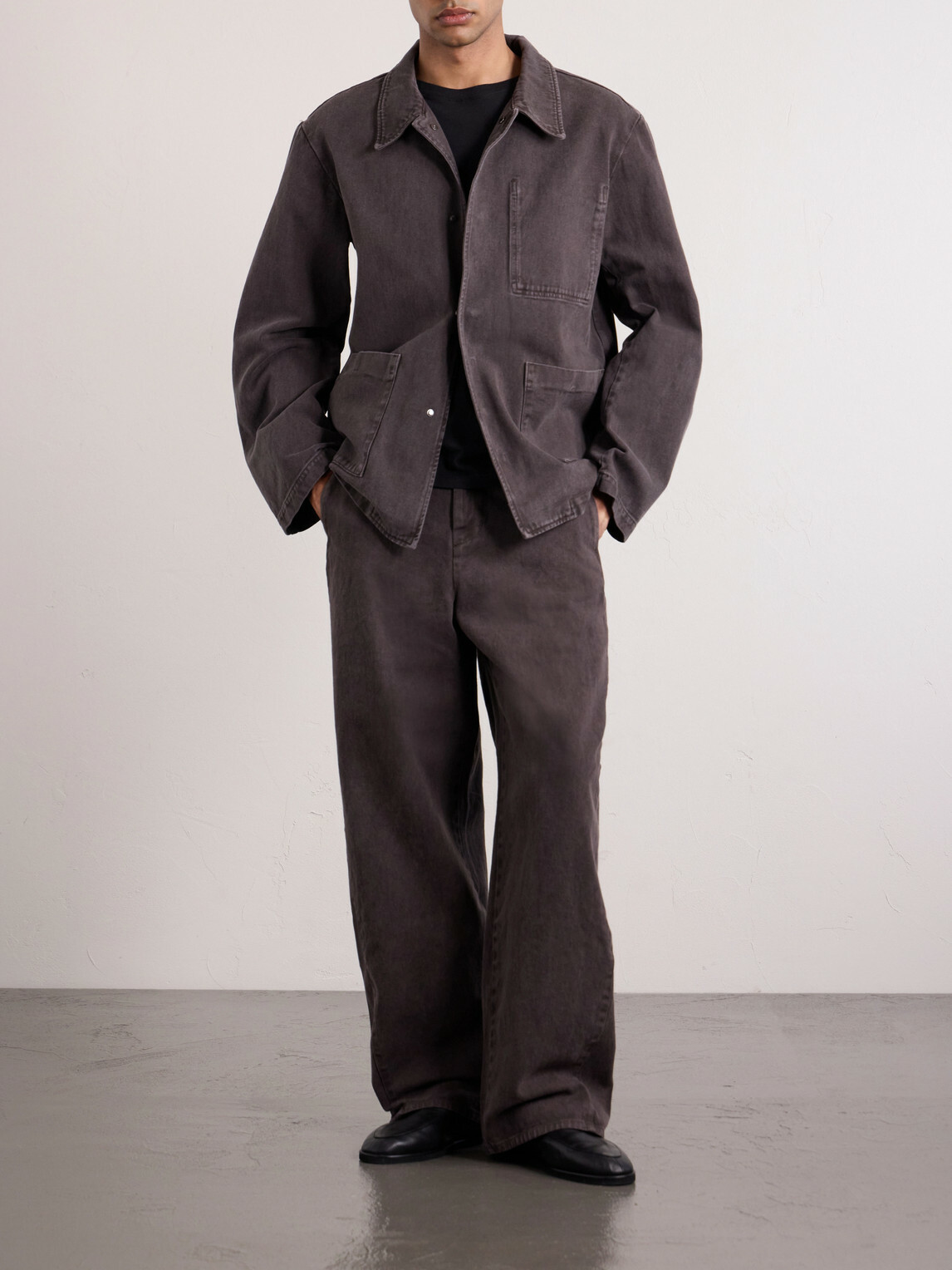 Amomento - Garment-Dyed Denim Jacket - Brown