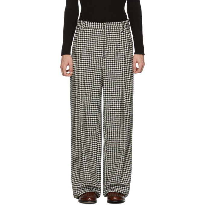 Photo: Loewe Black and White Houndstooth Pleated Trousers