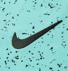 Nike Tennis - NikeCourt Contrast-Tipped Printed Dri-FIT Tennis Polo Shirt - Turquoise