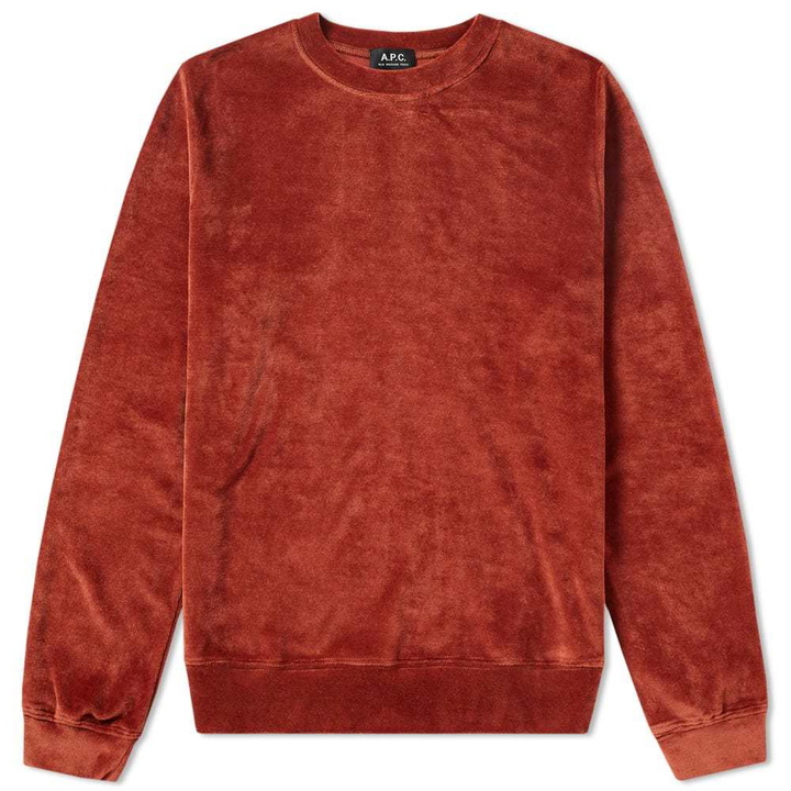 Photo: A.P.C. Jeremie Velvet Sweat Orange