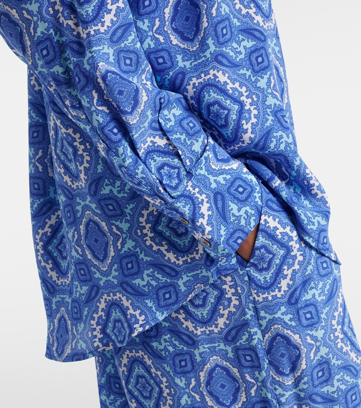 Heidi Klein Mykonos printed silk shirt