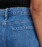 Frame - High-rise cuffed denim shorts