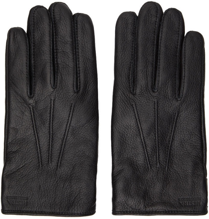 Photo: Norse Projects Black Hestra Edition Leather Salen GLoves