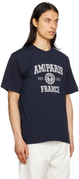 AMI Paris Navy 'Ami Paris France' T-Shirt