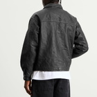 FrizmWORKS Men's Destroyed Cowhide Leather Jacket in Washed Black