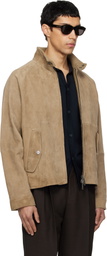 Hugo Tan Goatskin Suede Jacket