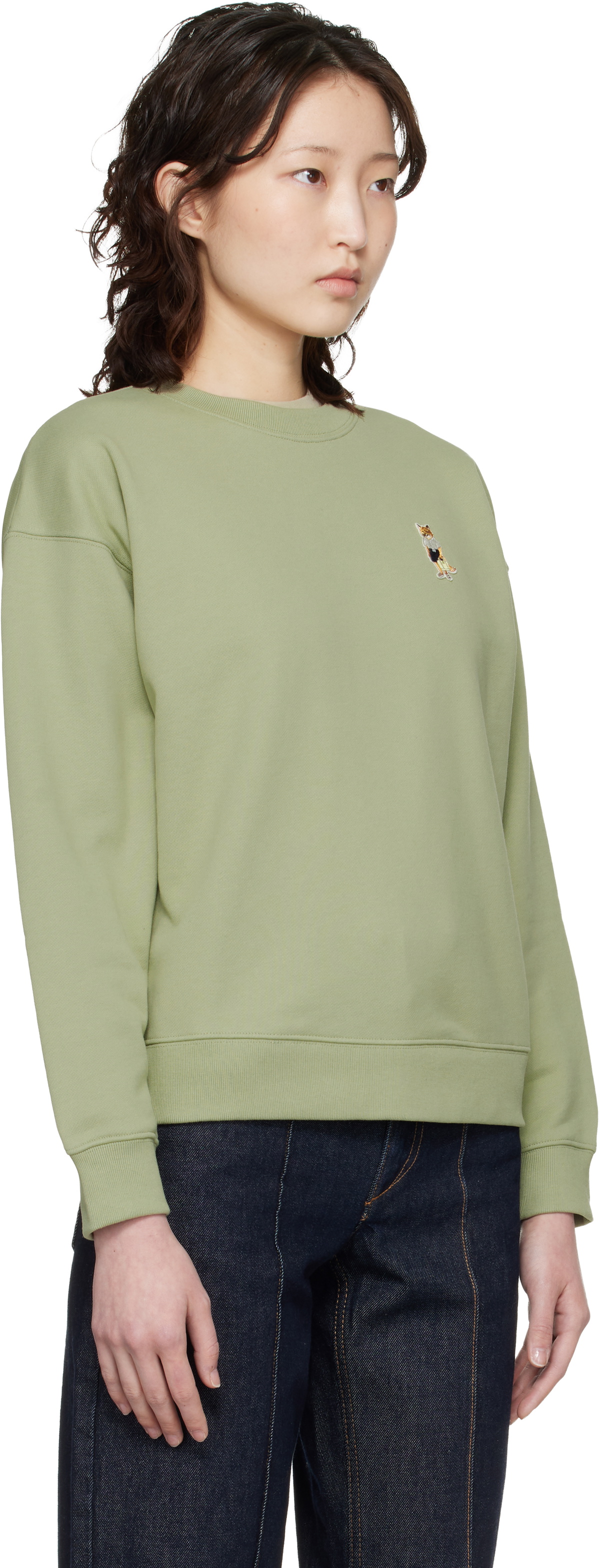 Maison Kitsuné Green Dressed Fox Comfort Sweatshirt