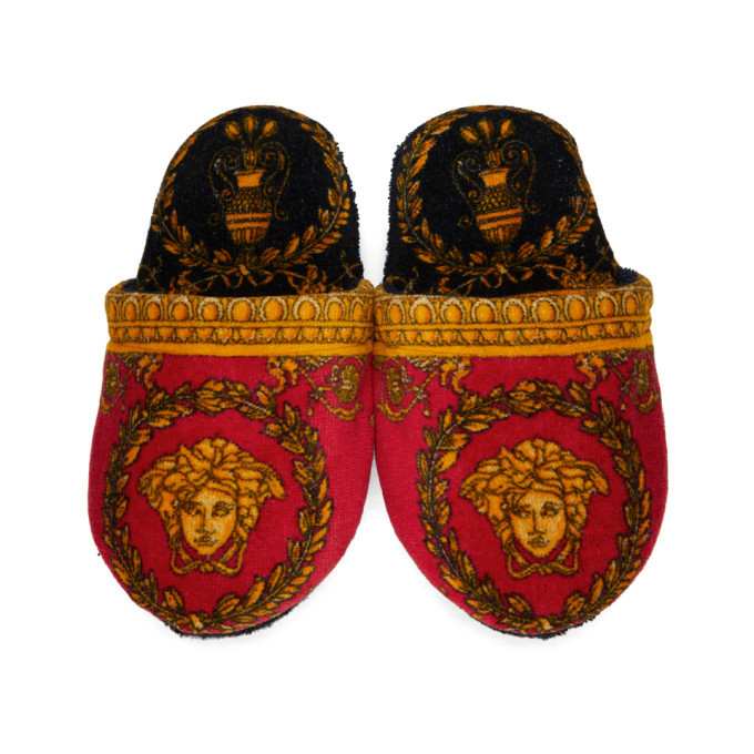 Versace clearance slippers red