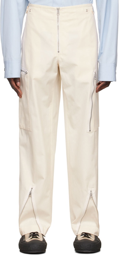 Photo: Jil Sander Beige Cotton Cargo Pants