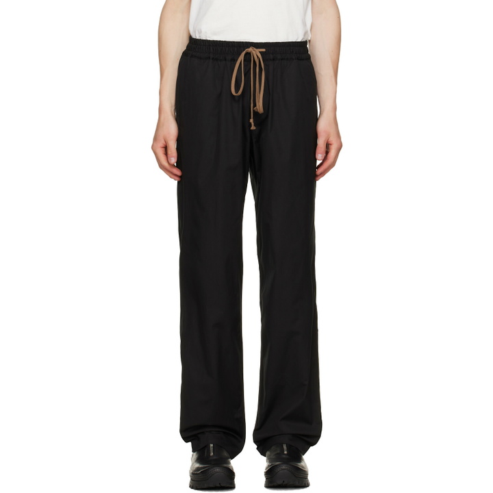 Photo: JKEEFER Black Alec Drawcord Trousers