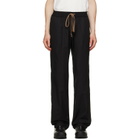 JKEEFER Black Alec Drawcord Trousers