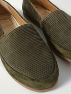 Mulo - Cotton-Corduroy Slippers - Green