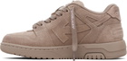 Off-White Brown Out Of Office For Walking Suede Sneakers