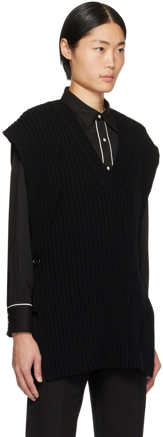 The Letters Black Tabard Vest