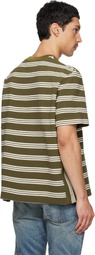Paul Smith Khaki Textured Stripe T-shirt