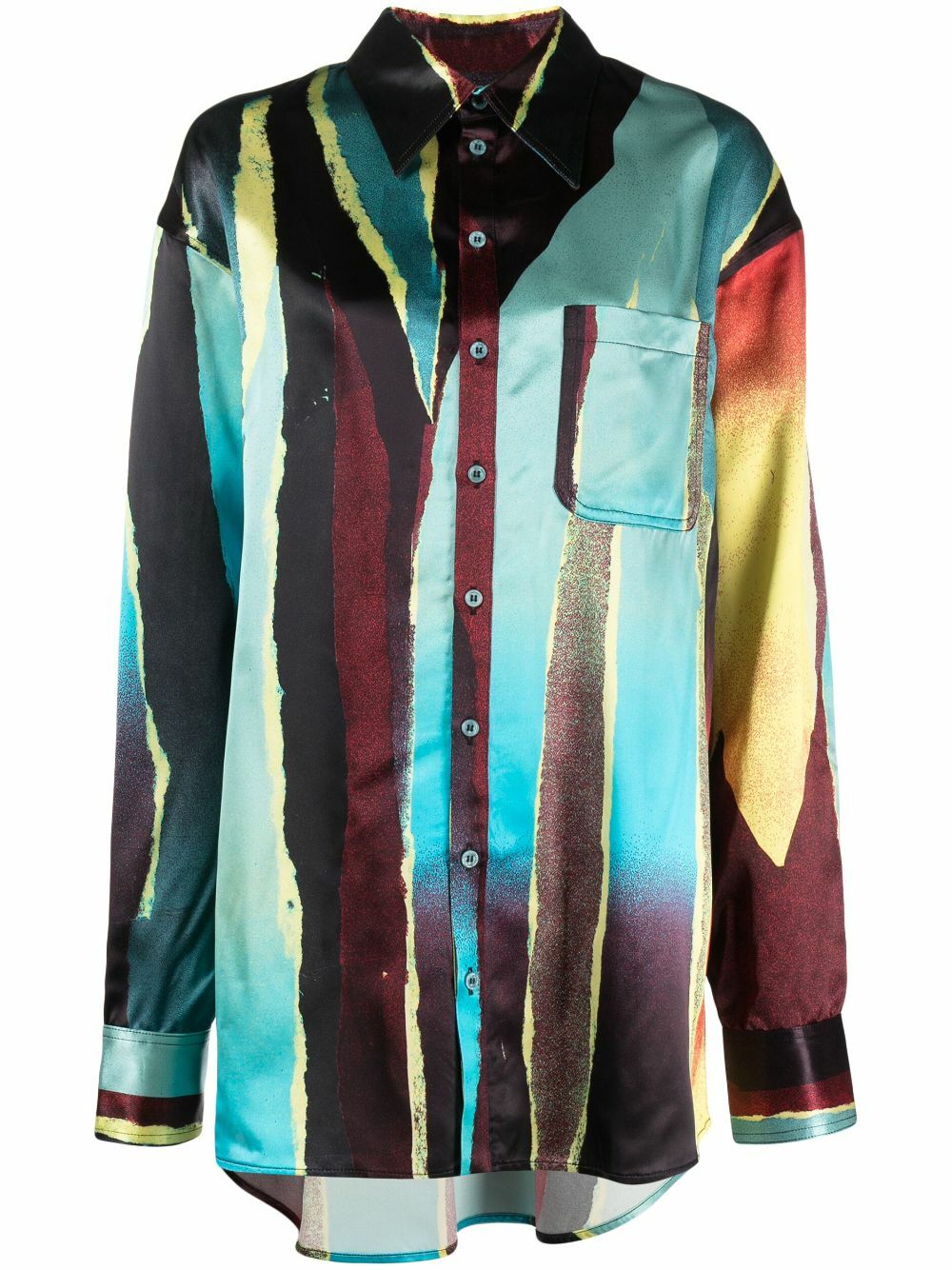 Christopher John Rogers Multicolour Wheatpaste Satin Shirt