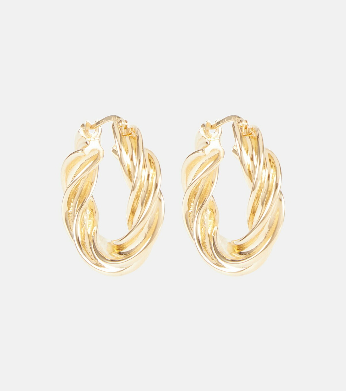 【送料&関税込】Bottega Veneta Twist Hoop Earrings Bottega Veneta Leather Twist Triangle Hoop Earrings | Neiman