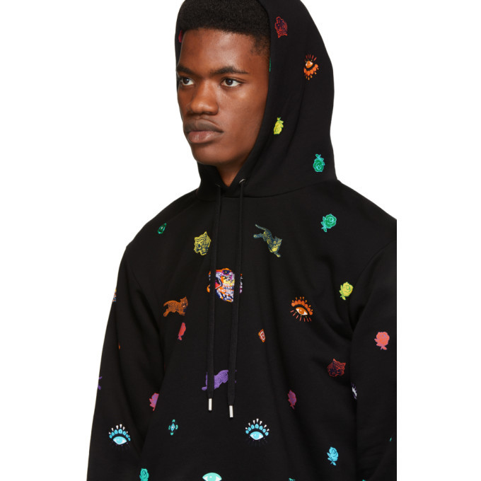 Kenzo icon hoodie on sale black