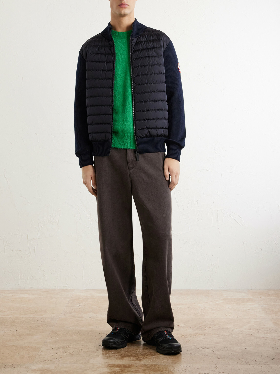 Canada Goose - HyBridge Slim-Fit Quilted Down Shell and Merino Wool Jacket - Blue