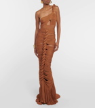 Balmain Twisted cutout maxi skirt