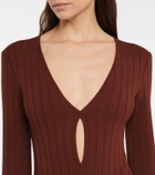 Zeynep Arçay Cutout ribbed-knit bodysuit