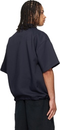 WOOYOUNGMI Navy Twill Patch Pocket Polo